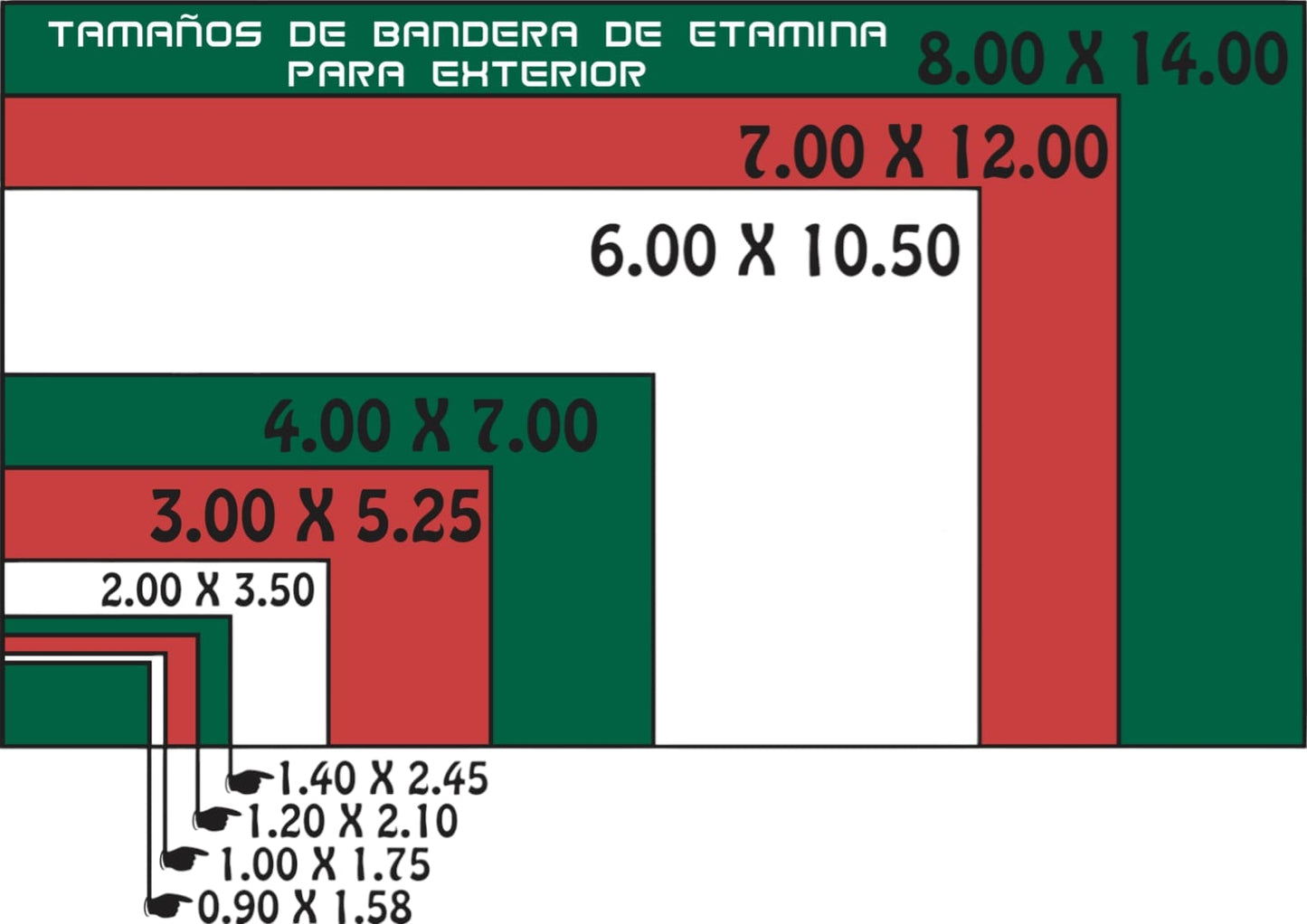 Bandera para exterior (etamina)
